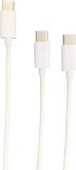 Steelplay Dual Play & Charge Cable For Controllers (Ps5), White цена и информация | Аксессуары для компьютерных игр | 220.lv