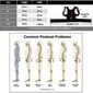 Regulējams muguras stājas korektors B001, XL, melns cena un informācija | Ķermeņa daļu fiksatori | 220.lv