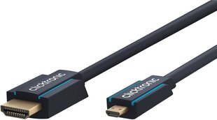 Clicktronic HDMI/HDMI micro, 3 m cena un informācija | Kabeļi un vadi | 220.lv