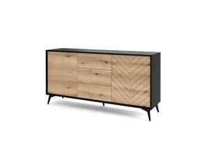 Kumode AKL Furniture Diamond Sands KSZ154, brūna/melna cena un informācija | Kumodes | 220.lv