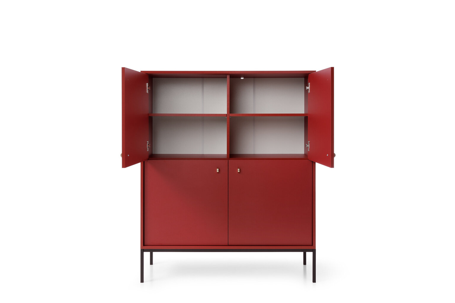 Kumode AKL Furniture Mono MK104, sarkana cena un informācija | Kumodes | 220.lv