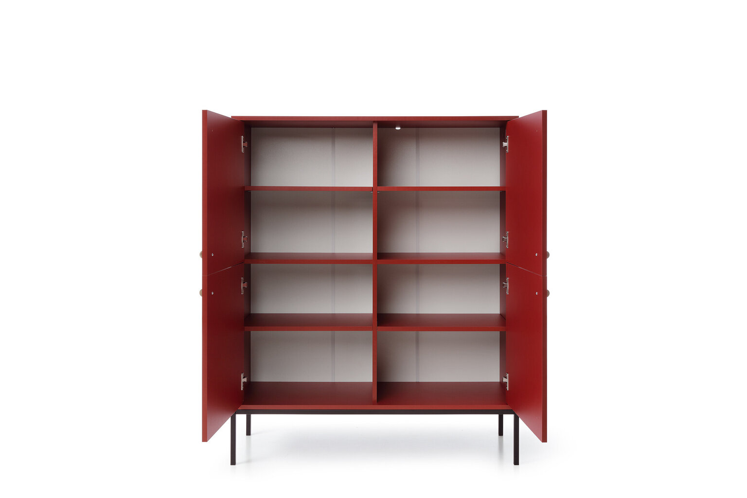 Kumode AKL Furniture Mono MK104, sarkana cena un informācija | Kumodes | 220.lv