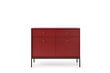 Kumode AKL Furniture Mono MKSZ104, sarkana cena un informācija | Kumodes | 220.lv