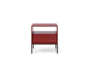 Naktsskapītis AKL Furniture Mono MS54, sarkans cena un informācija | Naktsskapīši | 220.lv