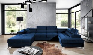 Stūra dīvāns Eduardo, zils cena un informācija | Stūra dīvāni | 220.lv