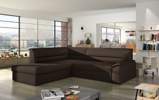 Stūra dīvāns Elano, brūns cena un informācija | Stūra dīvāni | 220.lv
