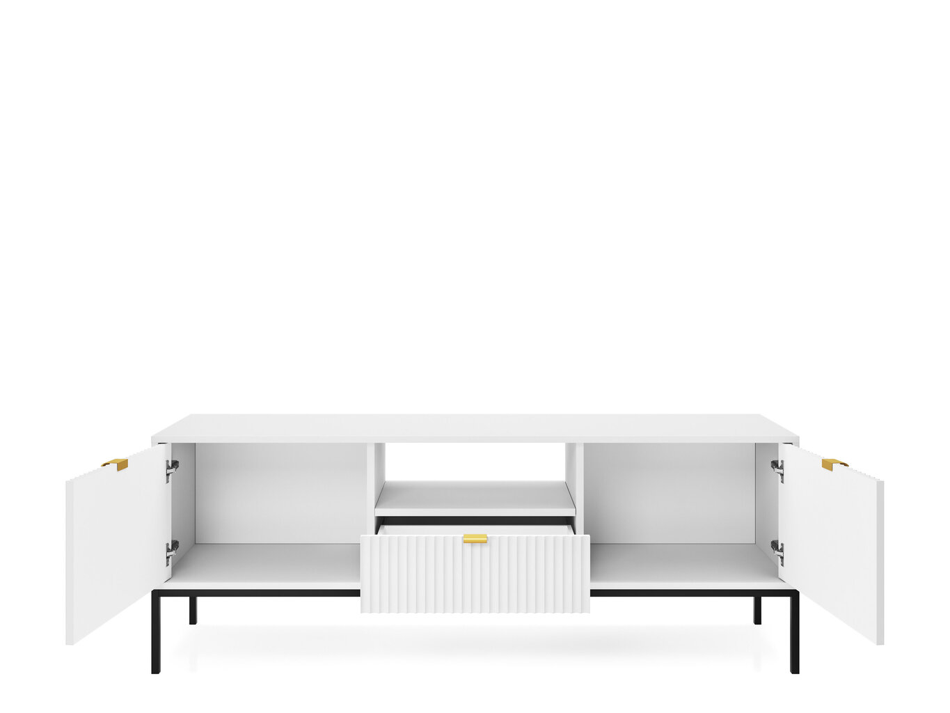 TV galdiņš AKL Furniture Nova Sands RTV154, balts cena un informācija | TV galdiņi | 220.lv