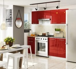 Кухонный шкаф Akord Oliwia S50, красный/белый цвет цена и информация | Кухонные шкафчики | 220.lv