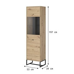 Vitrīna AKL Furniture Amber AWT53, brūna цена и информация | Витрины, серванты | 220.lv