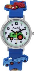 Pacific Time Time Boy Boy Tractor Trecker Bauernhof Glow в темном аналогичном кварце с силиконовым браслетом Blue 86833 B07PGQ2Q4Q цена и информация | Аксессуары для детей | 220.lv