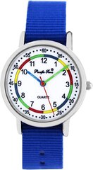 Pacific Time Girls Boys Learning Watch Analogous Quartz с текстильным браслетом Royal Blue 10811 B07NXVKZX1 цена и информация | Аксессуары для детей  | 220.lv