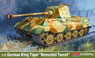 Līmējošais modelis Academy 13423 German King Tiger Henschel Turret 1/72 цена и информация | Склеиваемые модели | 220.lv