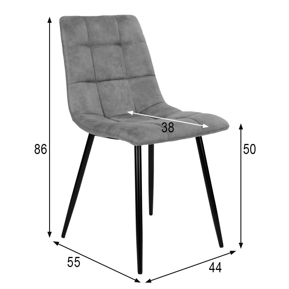 2-u krēslu komplekts Middelfar, gaiši brūns cena un informācija | Virtuves un ēdamistabas krēsli | 220.lv