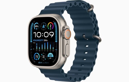 Apple Watch Ultra 2 GPS + Cellular, 49mm Titanium Case with Blue Ocean Band MREG3EL/A цена и информация | Смарт-часы (smartwatch) | 220.lv