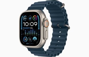 Apple Watch Ultra 2 GPS + Cellular, 49mm Titanium Case with Blue Ocean Band MREG3EL/A цена и информация | Apple Мобильные телефоны, Фото и Видео | 220.lv