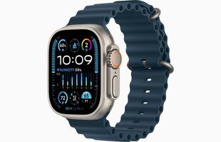 Apple Watch Ultra 2 GPS + Cellular, 49mm Titanium Case with Blue Ocean Band MREG3UL/A цена и информация | Смарт-часы (smartwatch) | 220.lv