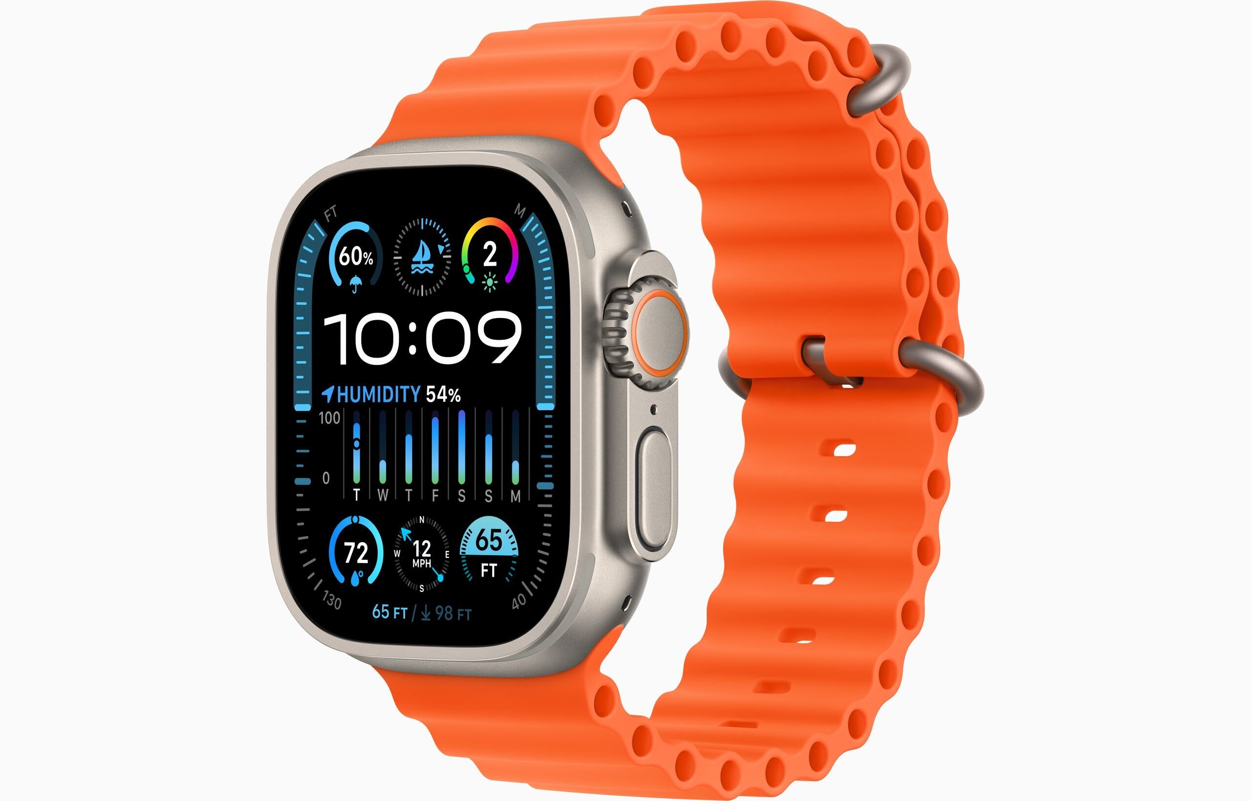 Смарт-часы Apple Watch Ultra 2 GPS + Cellular, 49mm Titanium Case with  Orange Ocean Band MREH3EL/A цена | 220.lv