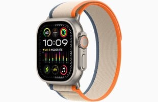 Apple Watch Ultra 2 GPS + Cellular, 49mm Titanium Case with Orange/Beige Trail Loop - S/M MRF13UL/A цена и информация | Смарт-часы (smartwatch) | 220.lv