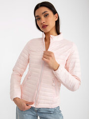 светло-розовая демисезонная стеганая куртка с карманами цена и информация | Женские куртки | 220.lv