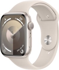 Apple Watch Series 9 GPS 41mm Starlight Aluminium Case with Starlight Sport Band - S/M - MR8T3ET/A цена и информация | Смарт-часы (smartwatch) | 220.lv