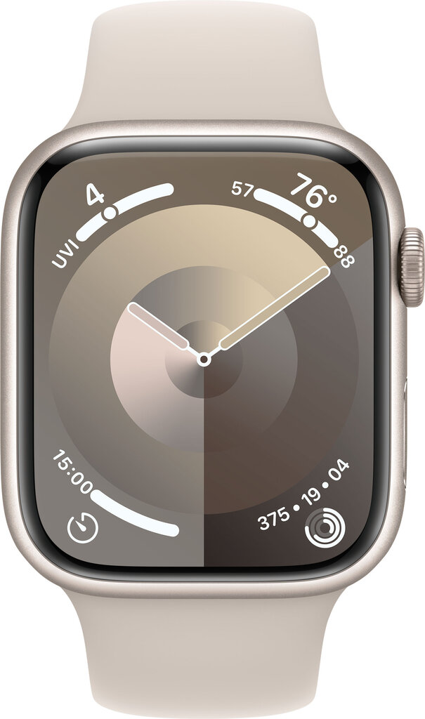 Apple Watch Series 9 GPS 41mm Starlight Aluminium Case with Starlight Sport Band - M/L - MR8U3ET/A цена и информация | Viedpulksteņi (smartwatch) | 220.lv