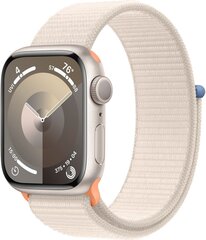 Apple Watch 9 GPS, спортивный ремешок, 41 мм, звездный свет (MR8V3ET/A) цена и информация | Смарт-часы (smartwatch) | 220.lv