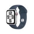 Apple Watch Series 9 GPS 41mm Silver Aluminium Case with Storm Blue Sport Band - S/M - MR903ET/A