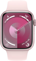 Apple Watch Series 9 GPS 41mm Pink Aluminium Case with Light Pink Sport Band - S/M - MR933ET/A цена и информация | Смарт-часы (smartwatch) | 220.lv