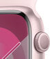 Apple Watch Series 9 GPS 41mm Pink Aluminium Case with Light Pink Sport Band - S/M - MR933ET/A cena un informācija | Viedpulksteņi (smartwatch) | 220.lv