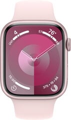 Apple Watch Series 9 GPS 41mm Pink Aluminium Case with Light Pink Sport Band - M/L MR943ET/A цена и информация | Смарт-часы (smartwatch) | 220.lv