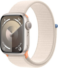 Apple Watch Series 9 GPS 45mm Starlight Aluminium Case with Starlight Sport Loop MR983ET/A cena un informācija | Viedpulksteņi (smartwatch) | 220.lv