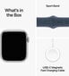 Apple Watch Series 9 GPS 45mm Silver Aluminium Case with Storm Blue Sport Band - S/M MR9D3ET/A цена и информация | Viedpulksteņi (smartwatch) | 220.lv