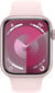 Apple Watch Series 9 GPS 45mm Pink Aluminium Case with Light Pink Sport Band - M/L - MR9H3ET/A cena un informācija | Viedpulksteņi (smartwatch) | 220.lv