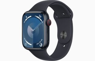 Apple Watch Series 9 GPS + Cellular 41mm Midnight Aluminium Case with Midnight Sport Band - M/L - MRHT3ET/A цена и информация | Смарт-часы (smartwatch) | 220.lv