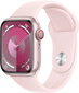 Apple Watch Series 9 GPS + Cellular 41mm Pink Aluminium Case with Light Pink Sport Band - M/L MRJ03ET/A цена и информация | Viedpulksteņi (smartwatch) | 220.lv