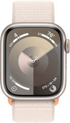 Apple Watch Series 9 45mm Starlight Aluminum/Starlight Sport Loop цена и информация | Смарт-часы (smartwatch) | 220.lv