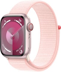 Apple Watch Series 9 GPS + Cellular 45mm Pink Aluminium Case with Light Pink Sport Loop MRMM3ET/A цена и информация | Смарт-часы (smartwatch) | 220.lv