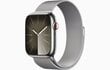 Apple Watch Series 9 GPS + Cellular 45mm Silver Stainless Steel Case with Silver Milanese Loop - MRMQ3ET/A цена и информация | Viedpulksteņi (smartwatch) | 220.lv