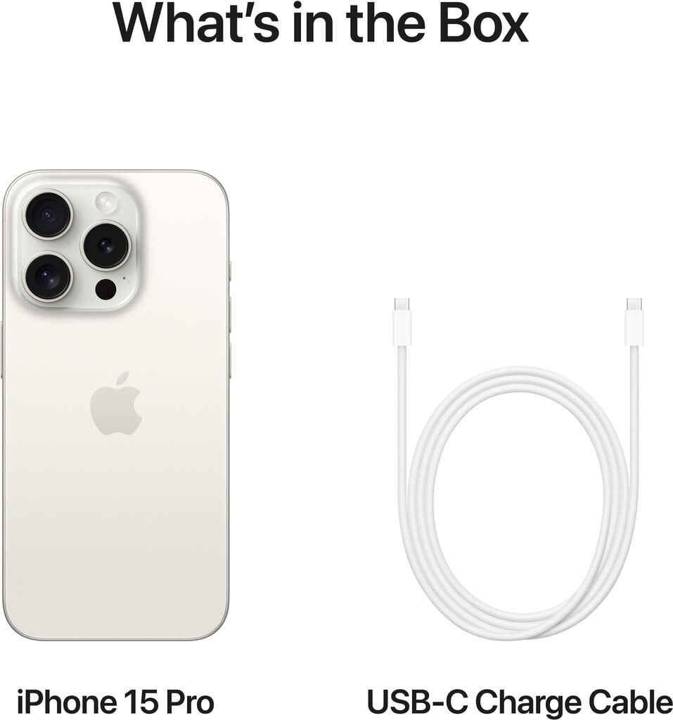 Apple iPhone 15 Pro 256GB White Titanium MTV43PX/A цена и информация | Mobilie telefoni | 220.lv