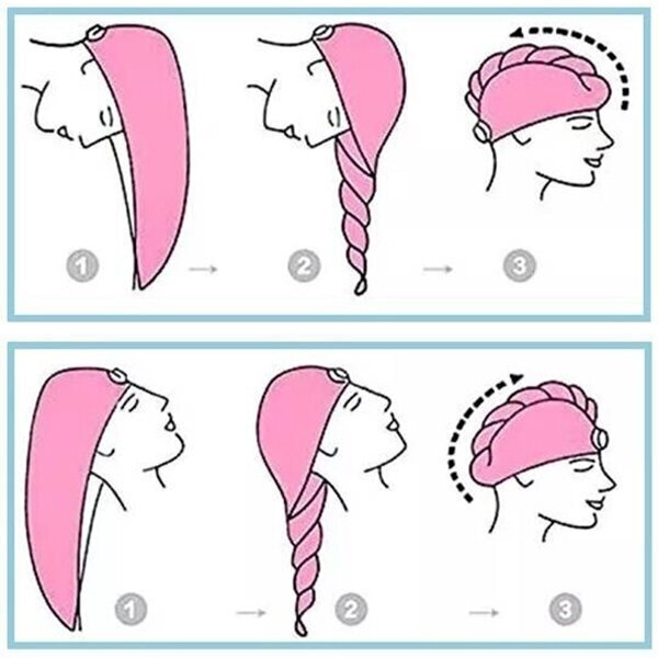 Dvielis-turbāns matu žāvēšanai, 2 gab. цена и информация | Dvieļi | 220.lv
