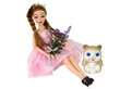 Lelle Emily ar kaķēnu un ziediem цена и информация | Rotaļlietas meitenēm | 220.lv