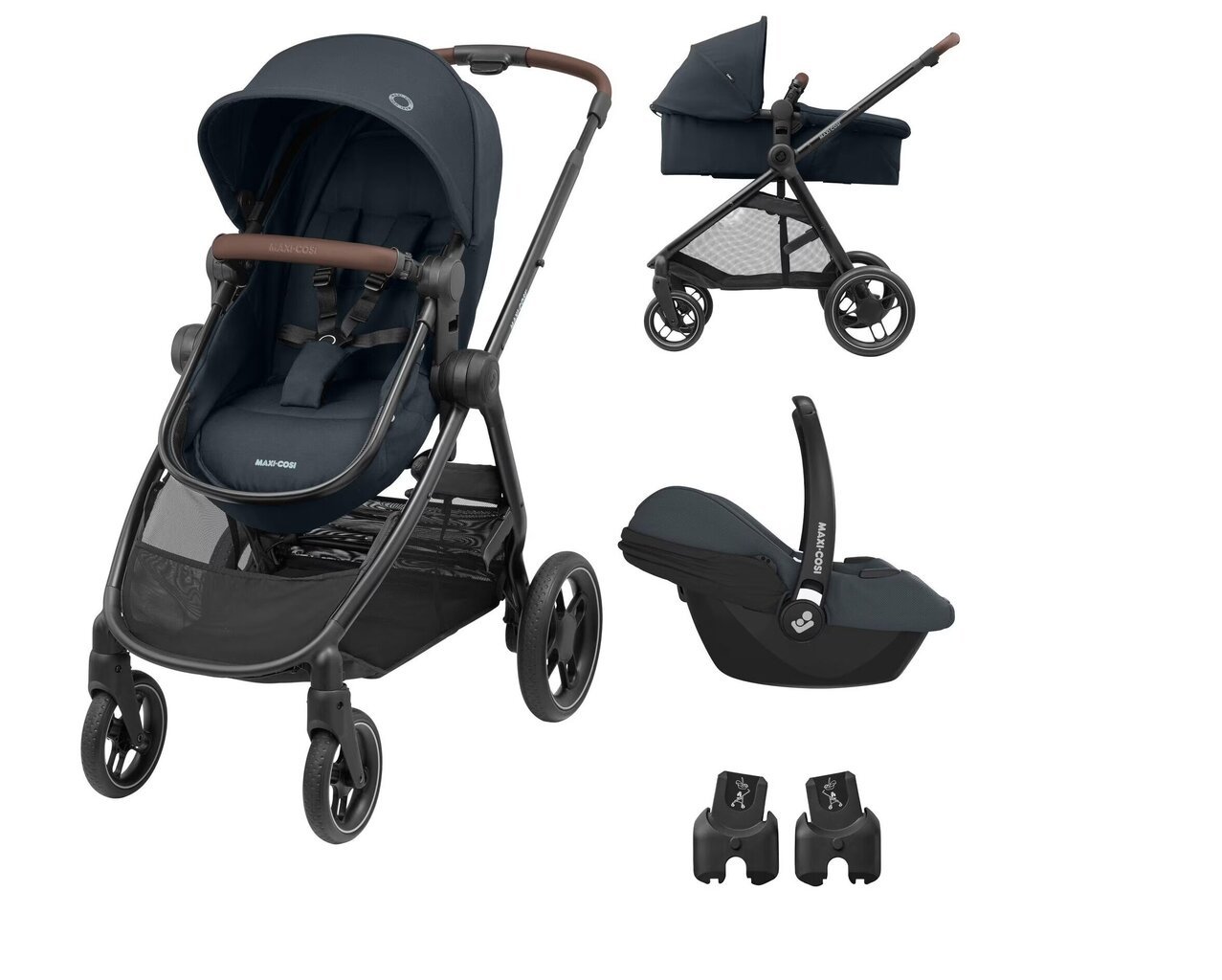 Maxi-Cosi universālie rati Zelia 3 CabrioFix i-Size, Essential Graphite cena un informācija | Bērnu rati | 220.lv