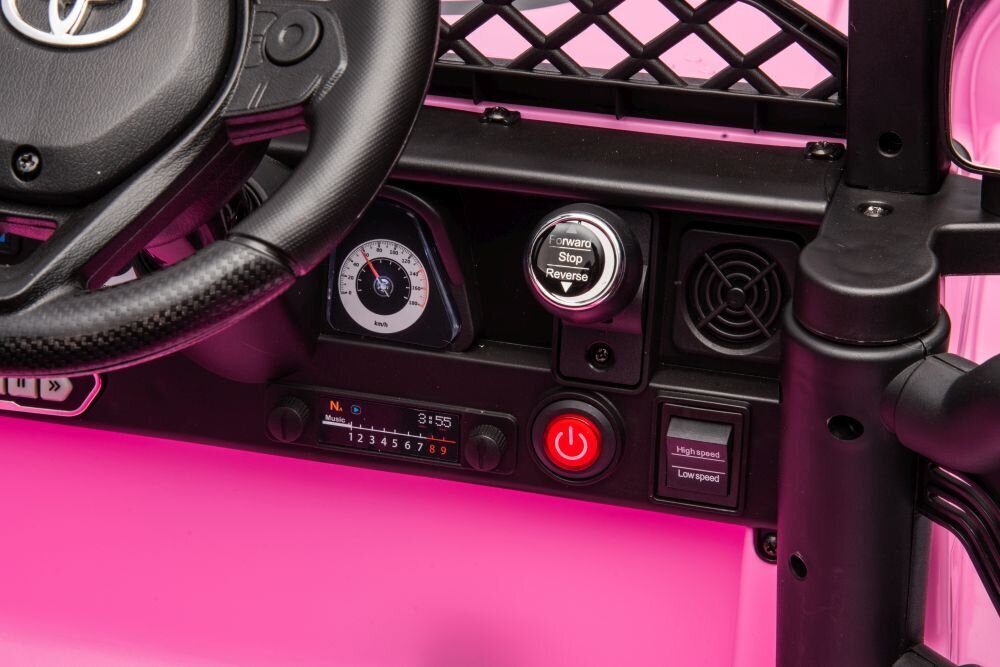 Divvietīgs elektriskais SUV Toyota FJ Pink 4x4, rozā krāsā cena un informācija | Bērnu elektroauto | 220.lv