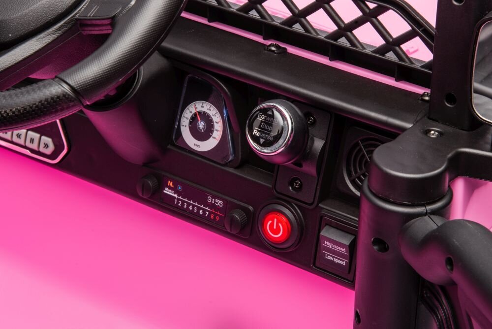 Divvietīgs elektriskais SUV Toyota FJ Pink 4x4, rozā krāsā cena un informācija | Bērnu elektroauto | 220.lv