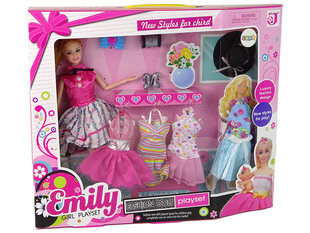 Lelle Emily ar aksesuāriem un kleitām cena un informācija | Rotaļlietas meitenēm | 220.lv