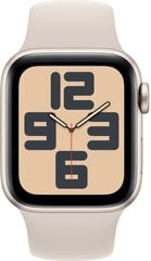 Apple Watch SE GPS 40mm Starlight Aluminium Case with Starlight Sport Band - S/M - MR9U3ET/A cena un informācija | Viedpulksteņi (smartwatch) | 220.lv