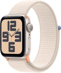 Apple Watch SE GPS 40mm Starlight Aluminium Case with Starlight Sport Loop - MR9W3ET/A cena un informācija | Viedpulksteņi (smartwatch) | 220.lv