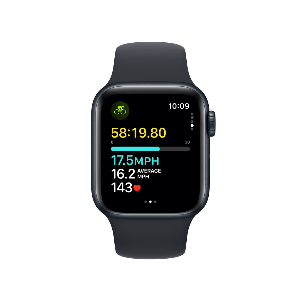 Apple Watch SE GPS 40mm Midnight Aluminium Case with Midnight Sport Band - S/M - MR9X3ET/A цена и информация | Viedpulksteņi (smartwatch) | 220.lv