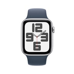 Apple Watch SE GPS 40mm Silver Aluminium Case with Storm Blue Sport Band - S/M - MRE13ET/A cena un informācija | Viedpulksteņi (smartwatch) | 220.lv