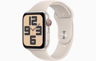 Apple Watch SE 2023 GPS + Cellular 40mm Sport Band S/M, starlight (MRFX3ET/A) цена и информация | Смарт-часы (smartwatch) | 220.lv